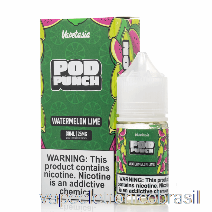 Vape Recarregável Melancia Limão - Vapetasia Pod Punch Sais - 30ml 25mg